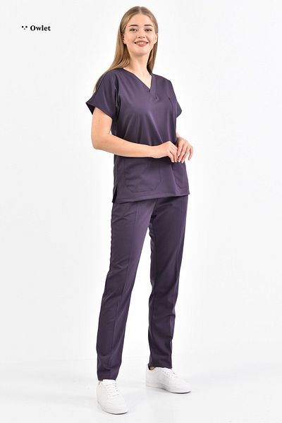 Owlet Medikal Plum Lycra Surgical Uniform Set