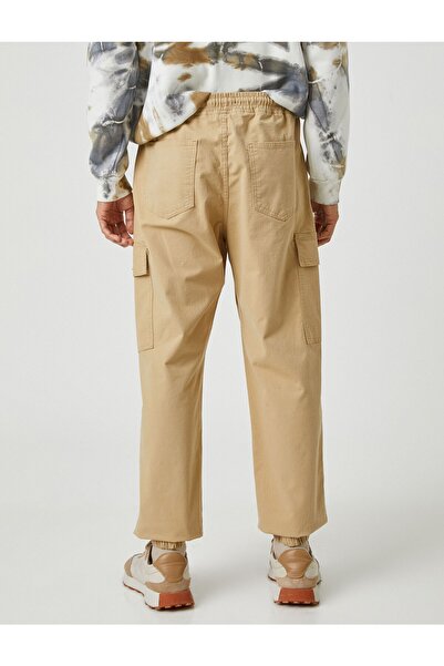 Koton Παντελόνι Basic Cargo με λεπτομέρεια τσέπης και δεμένη μέση