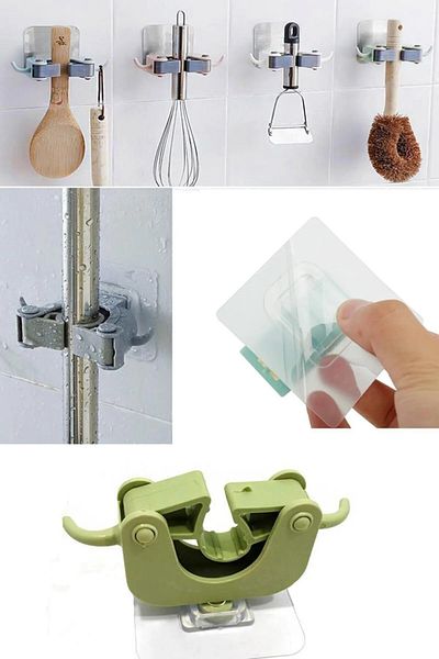 TİNEKE Mop Broom Brush And Mop Hanger Handle Holder Kitchen Bathroom Hanger 2 Pieces