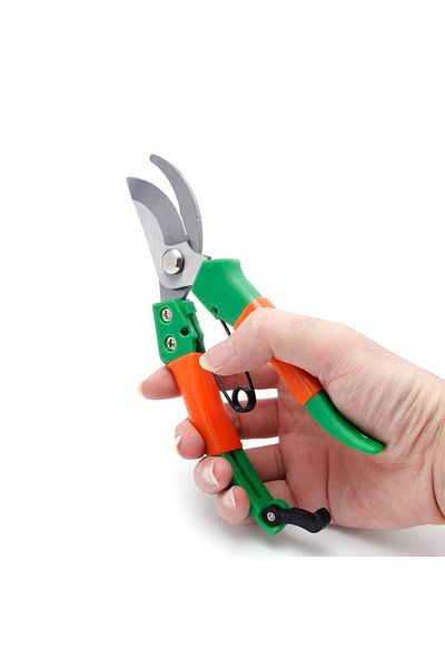 Depolife Vineyard Garden Tree Branch Plant Pruning Cutting Shears Steel Blade Spring Locked Scissors