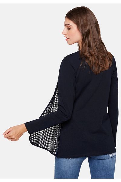 Soccx Jacken-Layering, Rundhalsausschnitt und Glitzerstein-Artwork auf dem Etiket Baskılı Gömlek Langarmshirt