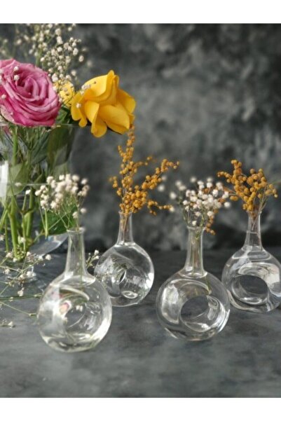 HOME DESIGN Glass Napkin Ring 6 Pieces Blown Glass Napkin Holder Handmade Napkin Holder Balloon Napkin Holder
