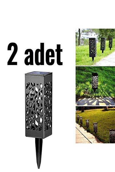 MOBEE 2 Adet Şık Görünümlü Solar Bahçe Lambası Yürüyüş Yolu Aydınlatma Lambas...