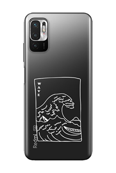 frondcase Redmi Note 10 5g Kanagawa Wave Şeffaf Telefon Kılıfı