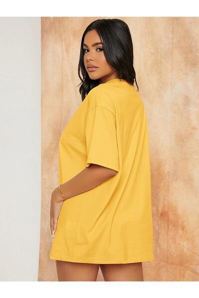 mercoledi Απλό Basic Unisex Oversize Salas T-shirt Boyfriend