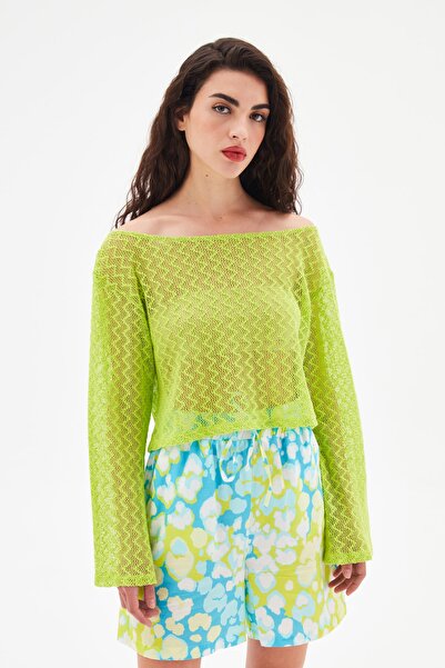 adL Δαντελένια μπλούζα με λαιμόκοψη