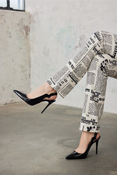 AYAKKABI PRENSİ Elisa Stiletto Siyah Rugan 10 Cm Kadın Stiletto, Topuklu Ayakkabı