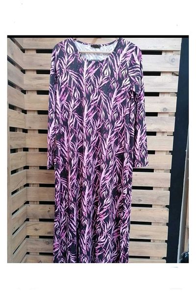 anne moda ankara Καλοκαιρινό μακρυμάνικο φόρεμα σε μεγάλο μέγεθος