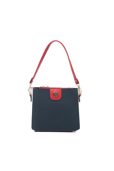 TH Women's Shoulder Bag TH-YK14317 Navy-Cream-Red