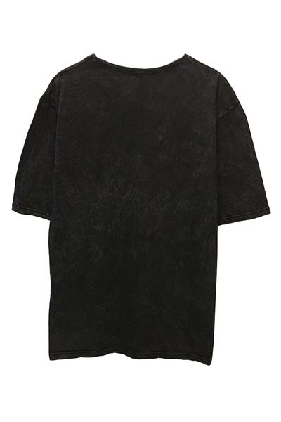 Olympus plus UNISEX OVERSIZE ΠΛΥΣΜΕΝΟ ΥΦΑΣΜΑ ROCK ΜΟΥΣΙΚΑ ΣΙΟΥΞΙΑ ΚΑΙ THE BANSHEES ΕΚΠΤΩΜΕΝΟ ΓΚΡΙ ΜΠΟΥΜΕΛΟ