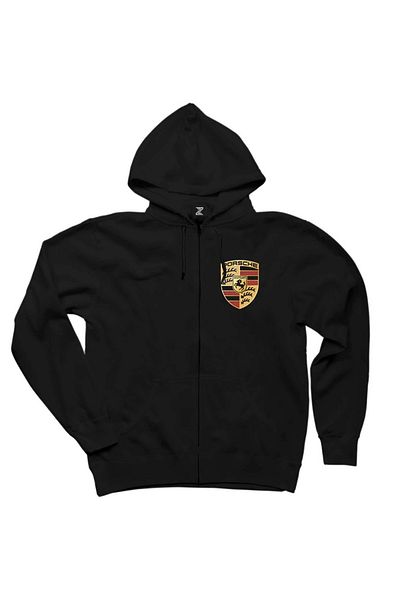 Z zepplin Φούτερ με μαύρη κουκούλα με φερμουάρ Porsche Logo