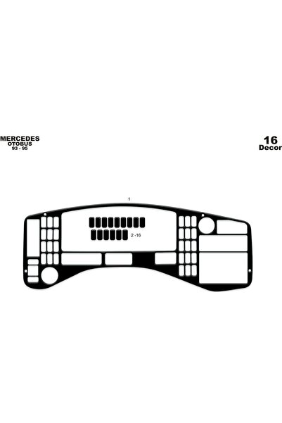 meriç cockpit design ميريتش ®   مرسيدس 403 تنجيد صندوق اليد الأمامي أسود لامع...