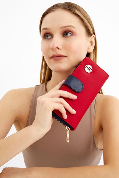 TH Women's Wallet & Card Holder Th-yk15007 Red-navy