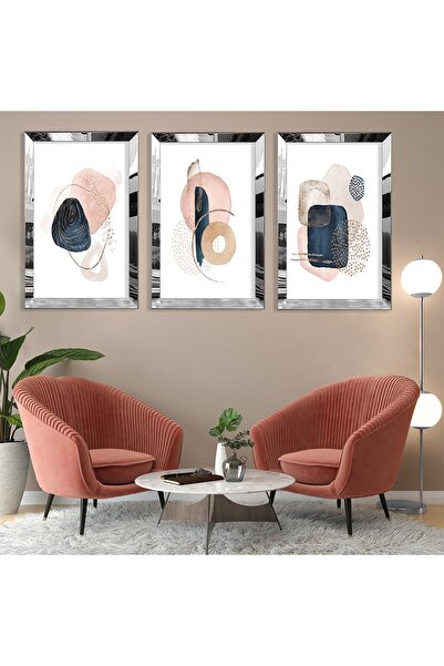 Zevahir Mobilya Dekorasyon Set de pictură din MDF cu model abstract, piatră, ...