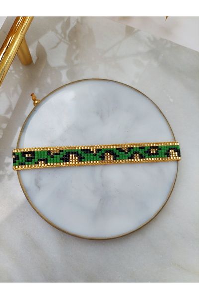 BUNİTA DESİGN Colorful Leopard Miyuki Beaded Bracelet