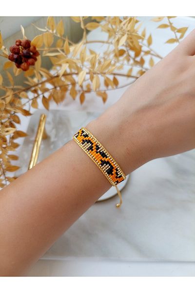BUNİTA DESİGN Colorful Leopard Miyuki Beaded Bracelet