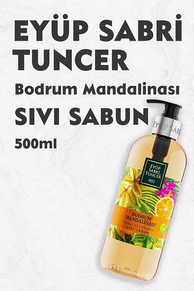 Eyüp Sabri Tuncer Bodrum Tangerine Natural Olive Oil Liquid Soap 500 Ml