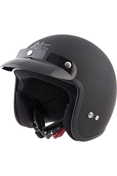 ebakbak Motosiklet Chopper Cruiser Yarım Açık Kaskı Abs Malzeme Ce Güneş Vizö...