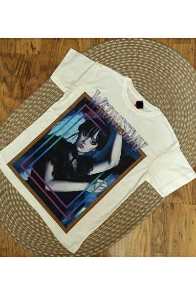 YDBKStore تي شيرت بناتي (7-14 سنة) الأربعاء أدامز رقمي مطبوع برقبة دائرية وأك...