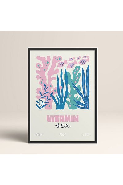 HOMEPACK Tablou cu rame din lemn negru Poster cu rame Decor artistic modern de perete (FLOWER190-BLACK-30X40)