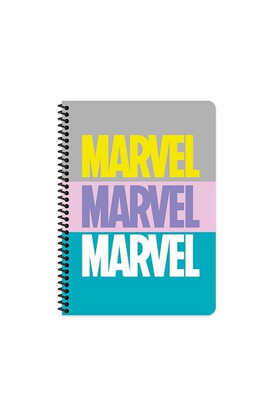 KESKİN COLOR Marvel Seri2 16,5 x 22,5 80 Yp. Caiet cu spirală cu copertă de carton în dungi