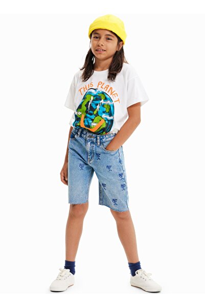 Desigual Αγορίστικο Τζιν Σορτς 23SBDD01 Μπλε