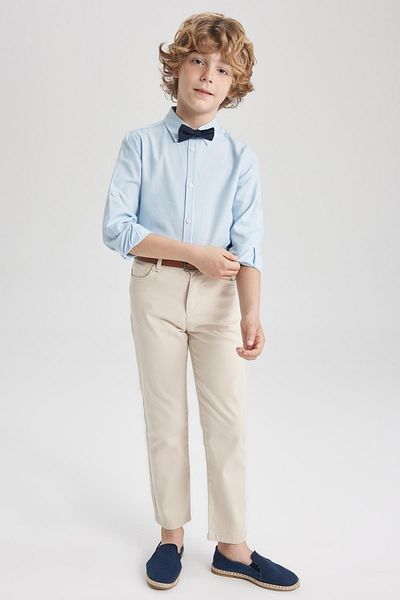 DeFacto Boys' Belted Gabardine 2-Piece Pants Z9209a623sm
