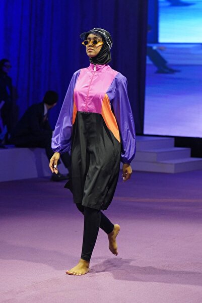 Marina Αλεξίπτωτο Μαύρο Πλήρως Καλυμμένο Μαγιό Hijab M2312