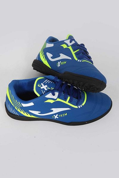 DÜNYA MAĞAZA Young Boys' New Extrem Blue Black Sole Color Small Gear Grass Astroturf Field Shoes