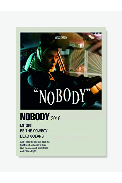 fırsatlar diyarı Nobody - Mitski Müzik Info Card Bilgi Kartı Duvar Posteri