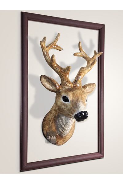 Dekoromi Dekoratif Duvar Geyik Kafası Biblo