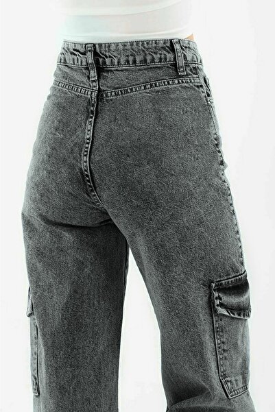 DRC trend Melina Tess Blue Smoked Snow Women's Lycra Model Cargo Palazzo Trousers Without Back Pocket