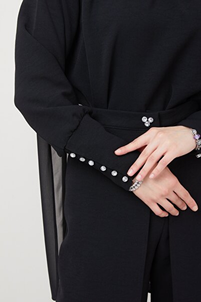 THE RAREBELL Chiffon Cloak Hijab Crop tunic set