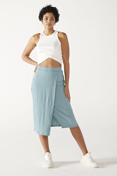 PAULMARK Fustă midi texturătă