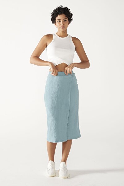 PAULMARK Fustă midi texturătă