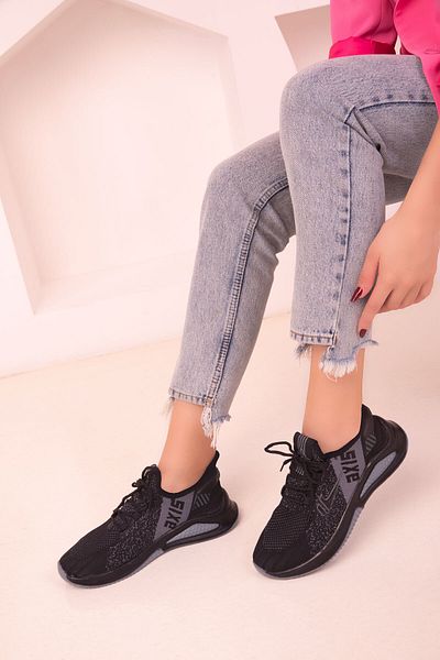 SOHO Black-Smoked Women's Sneakers 18177