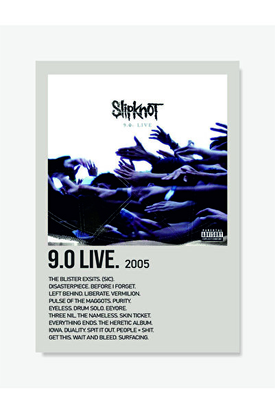 fırsatlar diyarı 9.0 Live - Slipknot Müzik Info Card Bilgi Kartı Duvar Posteri
