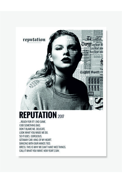 fırsatlar diyarı Reputation - Taylor Swift Müzik Info Card Bilgi Kartı Duvar ...