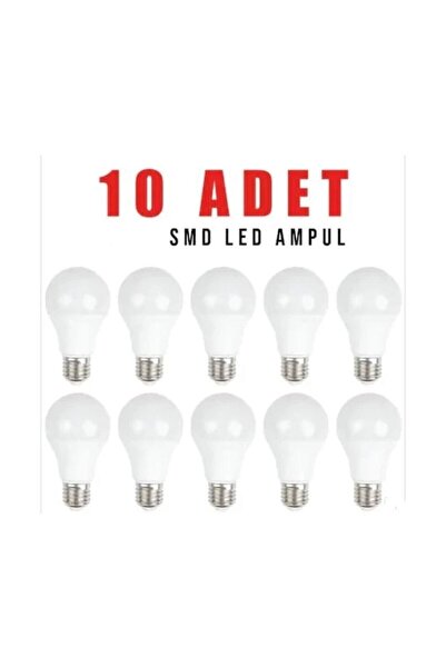 Genel Markalar 9 Watt Led Ampul 10 Lu Paket Led Ampul(BEYAZ İŞIK)