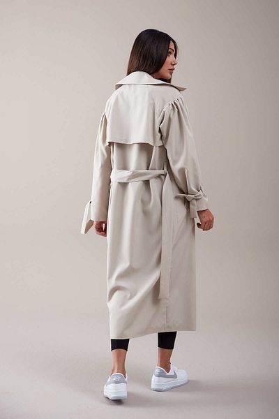 SahraAfra Pleated Trench Coat