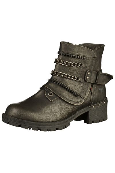 Mustang Stiefelette - Grau - Blockabsatz