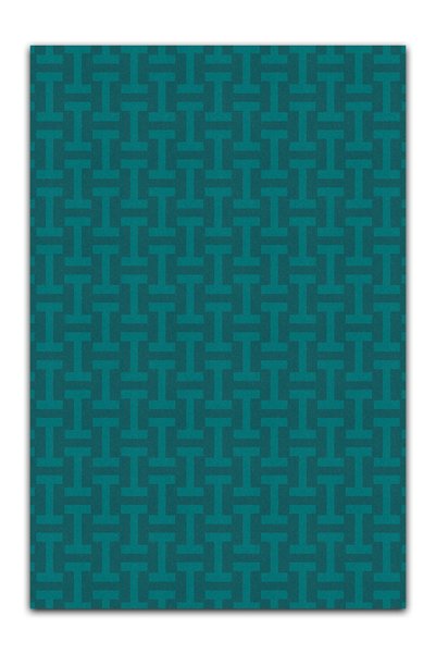 Rugs Modern Halı Χαλί με υφαντή βάση, γεωμετρικό σχέδιο, τυρκουάζ, με λογότυπ...