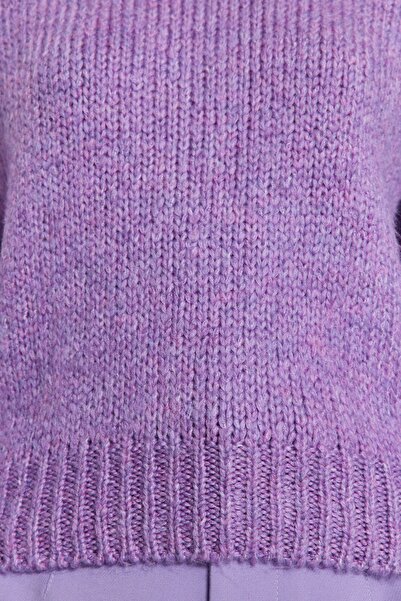 Trendyol Collection Μπλε Φαρδιά Μορφή Μαλακά Πλεκτά, Βασικό Πουλόβερ TWOAW23KZ00185