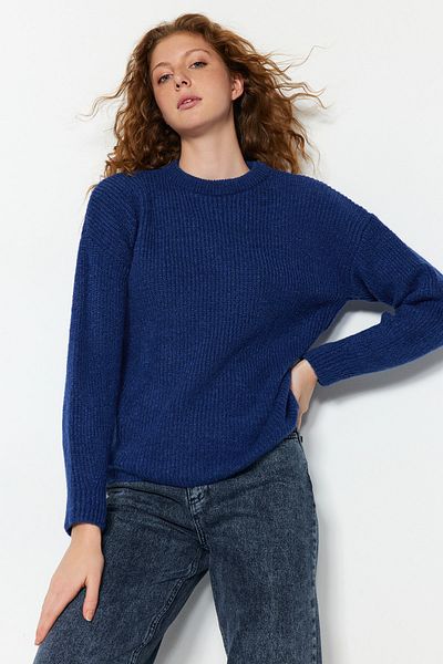 Trendyol Collection Pulover din tricot de bază cu textura moale Saks Wide Fit TWOAW20FV0142