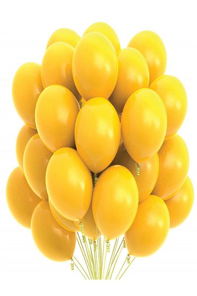 Kalisan Yellow Pastel Color 12 Inch 30 Cm 20 Piece Matte Balloon