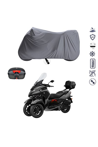Teksin Yamaha Tricity Çantalı Motosiklet Branda Su Geçirmez Topcase Uyumlu Mo...