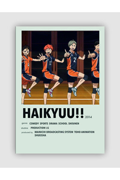 fırsatlar diyarı Haikyuu!! Anime Info Card Bilgi Kartı Minimalist Poster