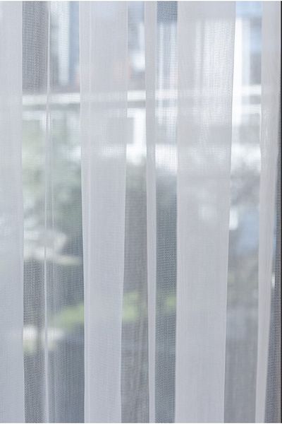 Papion Home Ttm Tulle Ready Curtain 1/2.5 Pleated Stitched