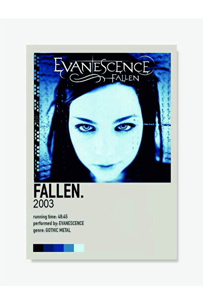 fırsatlar diyarı Fallen - Evanescence Müzik Info Card Bilgi Kartı Duvar Posteri
