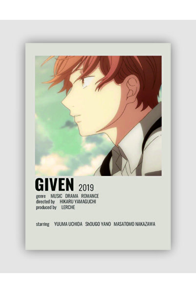 fırsatlar diyarı Given Anime Info Card Bilgi Kartı Minimalist Poster
